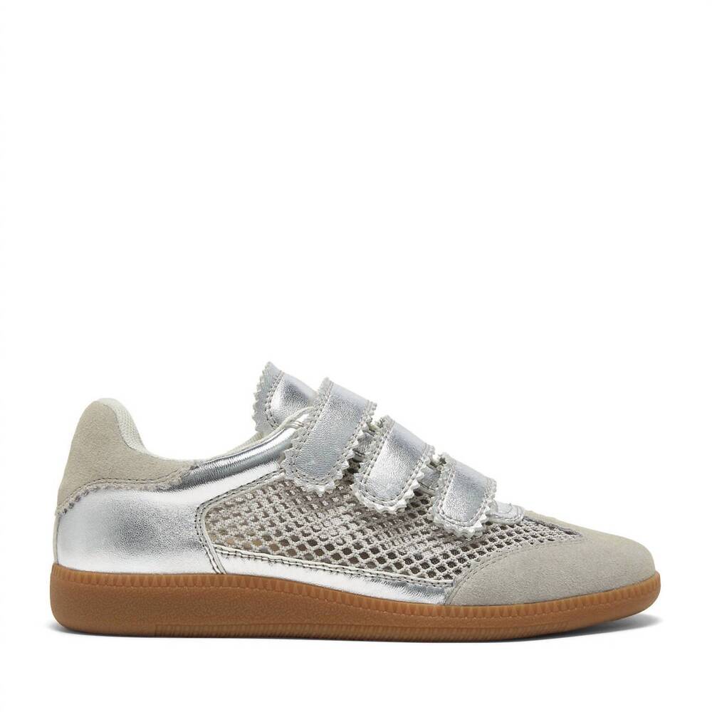 NEW SILENT D women's seen sneaker in silver